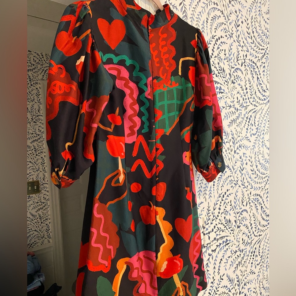 Farm Rio Red Dress Small - Picture 4 of 6